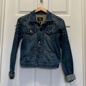 Juicy Couture Pearl and Stud Denim Jacket